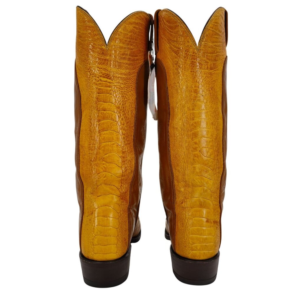 Vintage Unique Exotic Ostrich Tony Lama Mens 7D Brown Cowboy Western Boots CBC - Picture 4 of 16